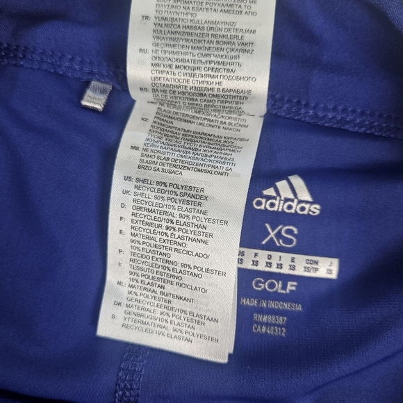 Adidas Golf Skort XS Purple White Microdot Inner Shorts Preppy Tennis Activewear - Picture 9 of 9